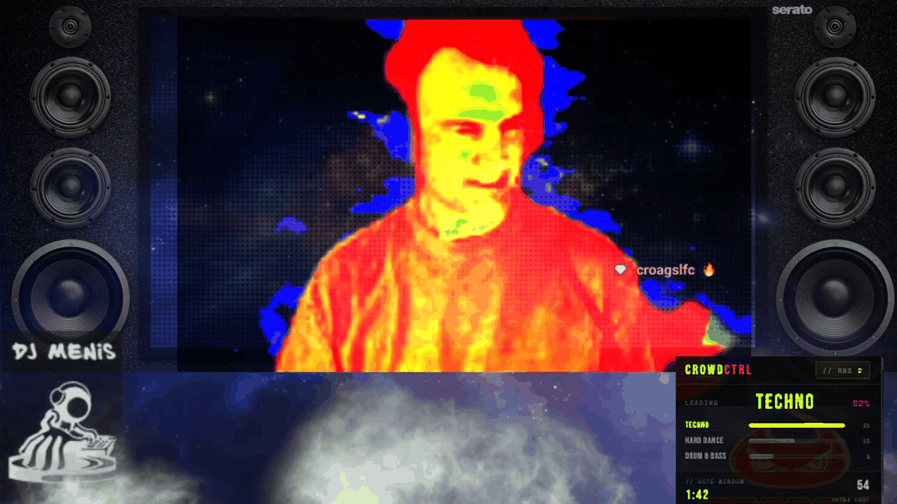 Live stream overlay with vote results