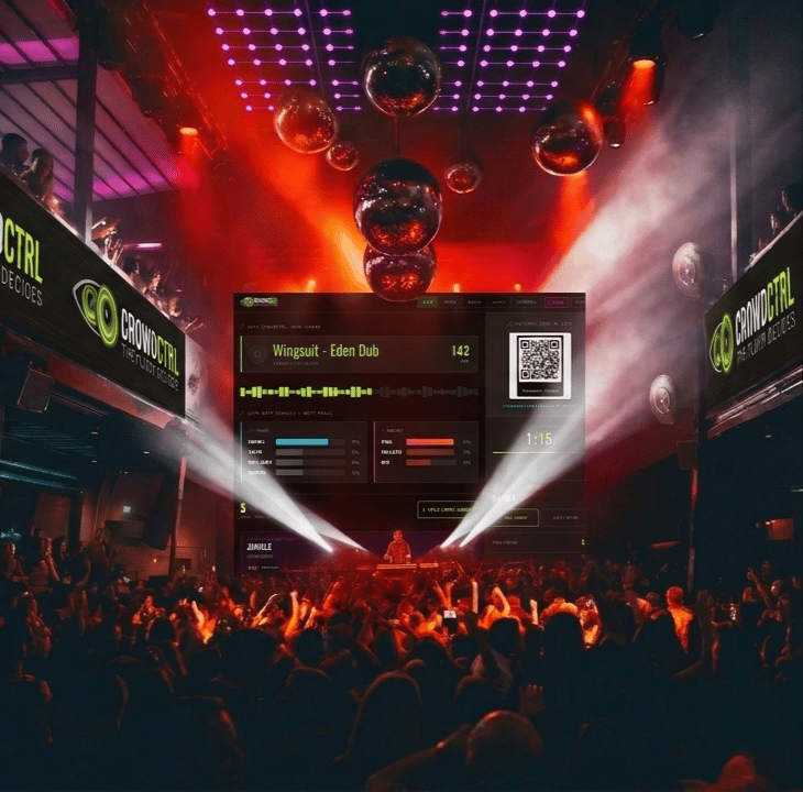 CrowdCtrl live at a venue — crowd engagement in action